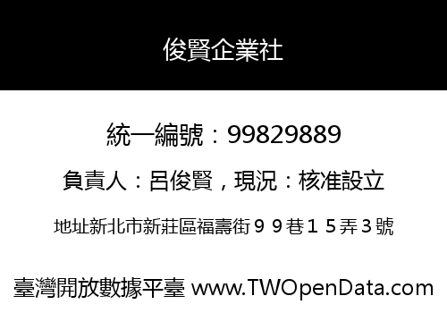 俊賢企業社