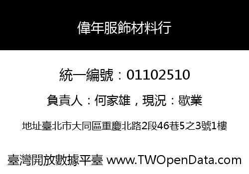 偉年服飾材料行
