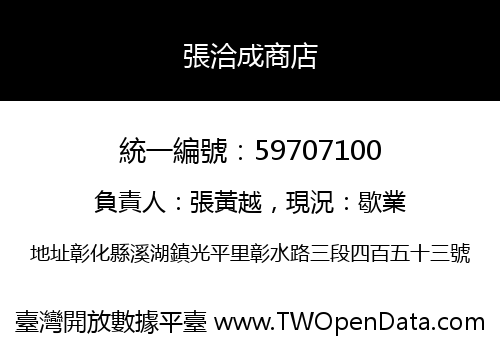 張洽成商店