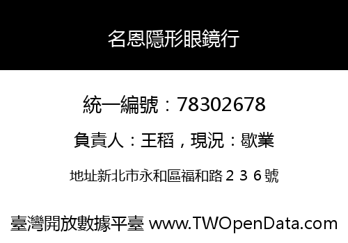 名恩隱形眼鏡行
