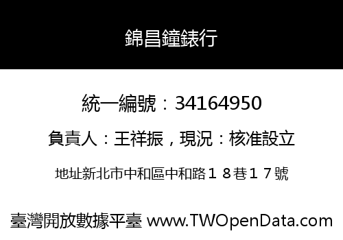 錦昌鐘錶行
