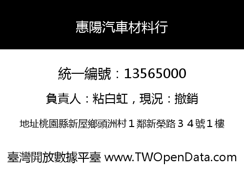 惠陽汽車材料行