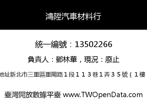 鴻陞汽車材料行