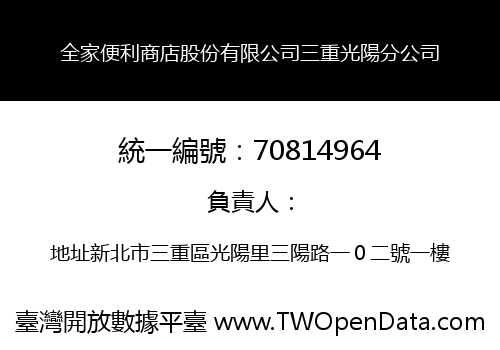 全家便利商店股份有限公司三重光陽分公司