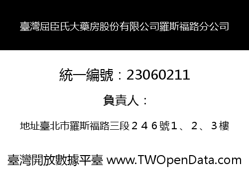 臺灣屈臣氏大藥房股份有限公司羅斯福路分公司
