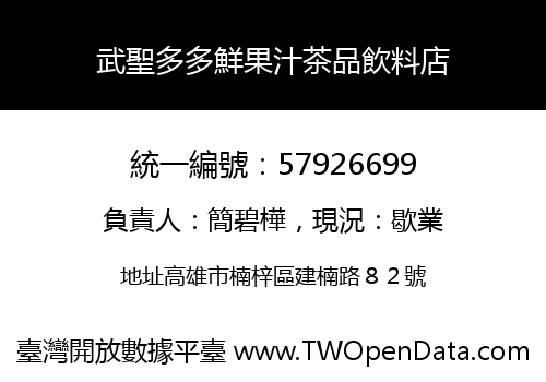 武聖多多鮮果汁茶品飲料店