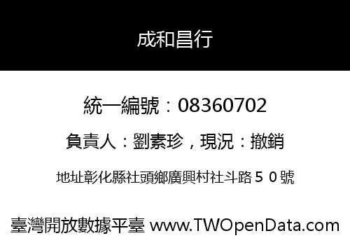 成和昌行