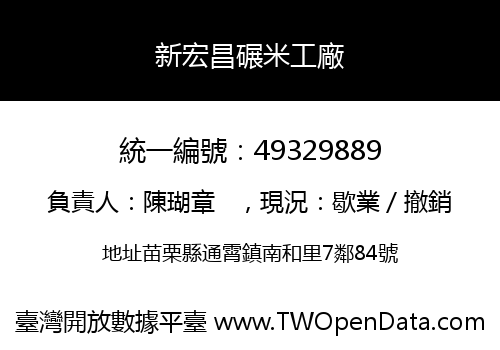 新宏昌碾米工廠