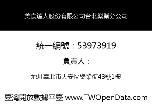美食達人股份有限公司台北樂業分公司