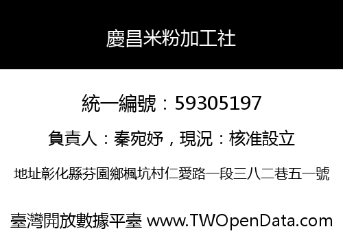 慶昌米粉加工社