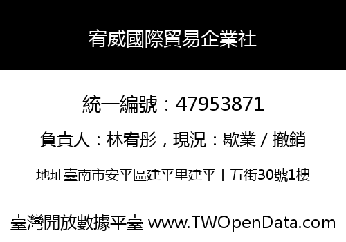 宥威國際貿易企業社