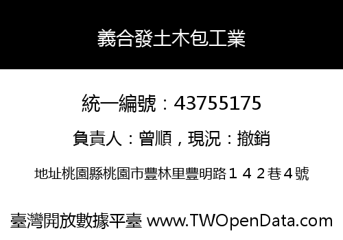 義合發土木包工業