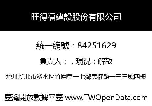 旺得福建設股份有限公司