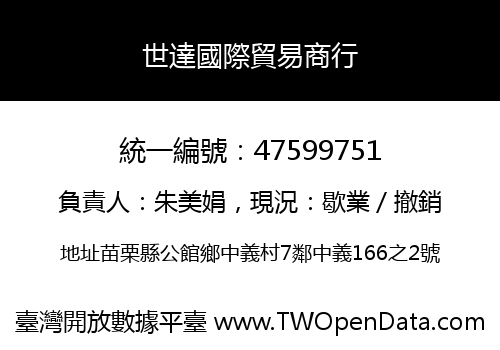世達國際貿易商行