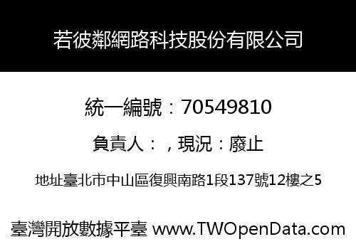 若彼鄰網路科技股份有限公司