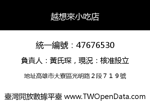 越想來小吃店