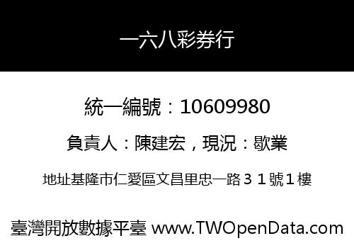 一六八彩券行