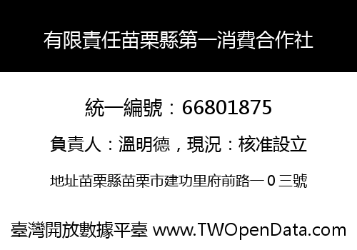 有限責任苗栗縣第一消費合作社