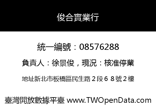 俊合實業行