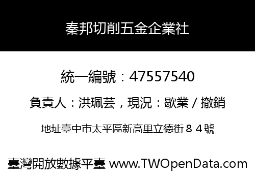 秦邦切削五金企業社