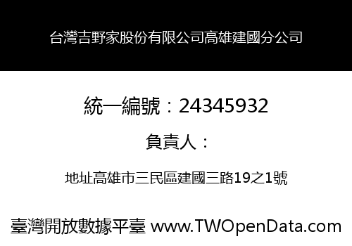 台灣吉野家股份有限公司高雄建國分公司