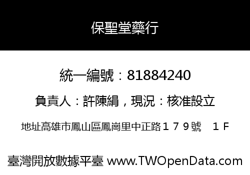 保聖堂藥行
