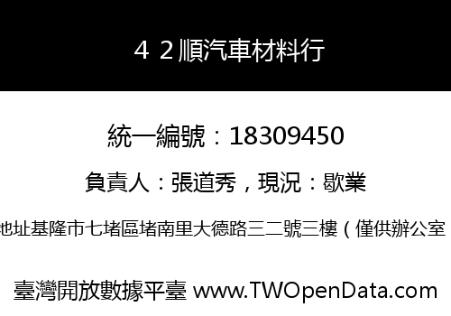 ４２順汽車材料行