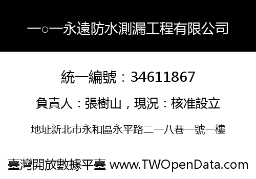 一○一永遠防水測漏工程有限公司