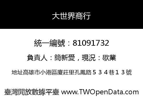 大世界商行