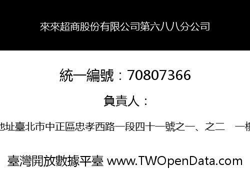 來來超商股份有限公司第六八八分公司