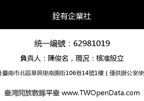 銓有企業社