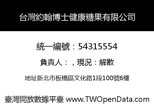 台灣約翰博士健康糖果有限公司
