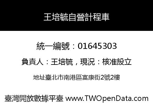王培毓自營計程車