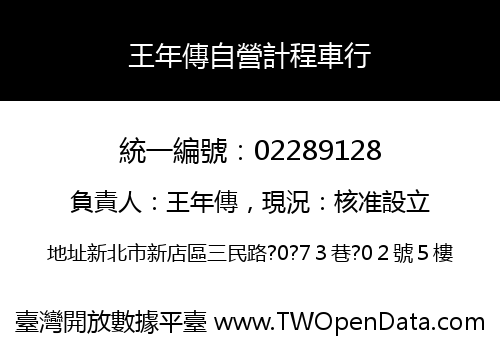 王年傳自營計程車行