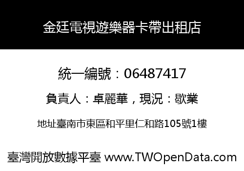 金廷電視遊樂器卡帶出租店