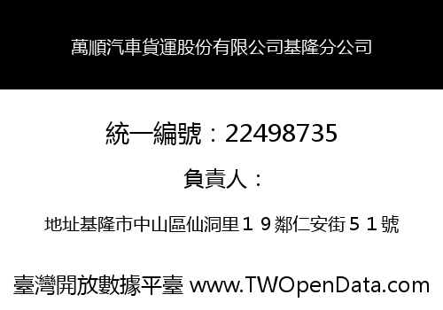 萬順汽車貨運股份有限公司基隆分公司