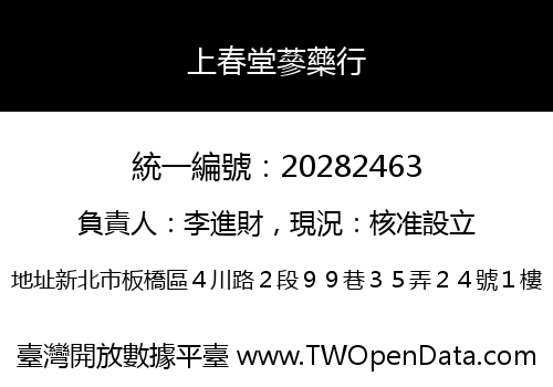 上春堂蔘藥行
