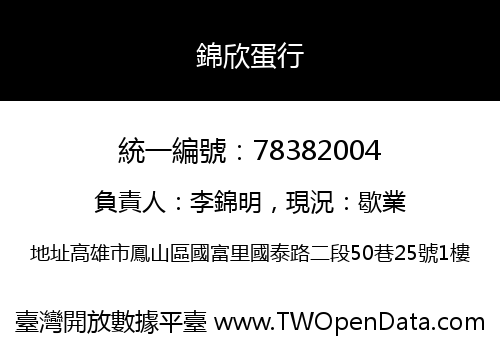 錦欣蛋行