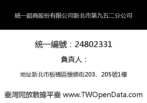 統一超商股份有限公司新北市第九五二分公司