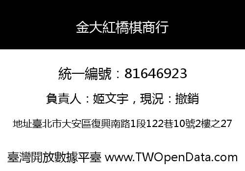 金大紅橋棋商行