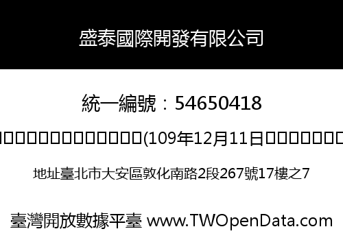 盛泰國際開發有限公司
