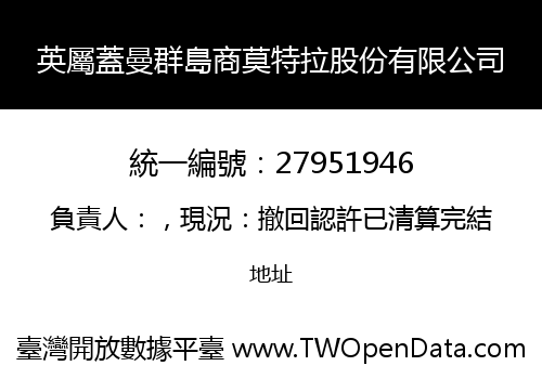 英屬蓋曼群島商莫特拉股份有限公司