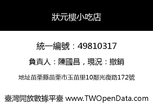狀元樓小吃店