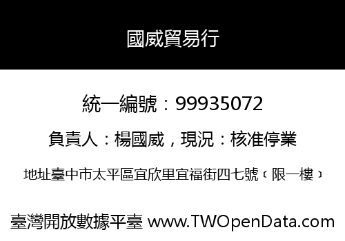 國威貿易行
