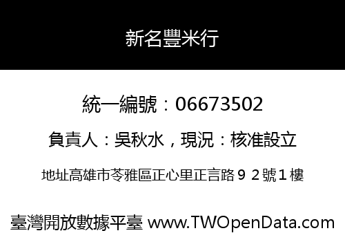 新名豐米行