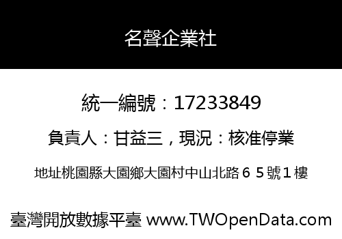名聲企業社