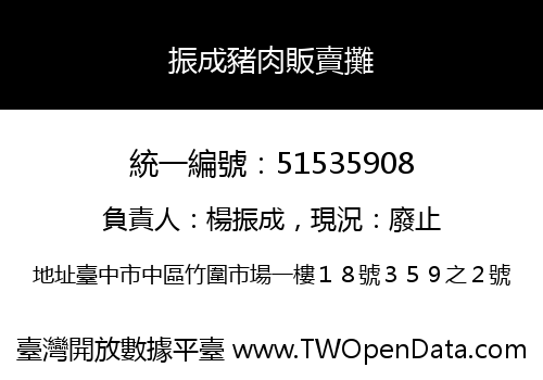 振成豬肉販賣攤