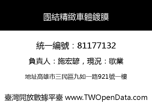 團結精緻車體鍍膜