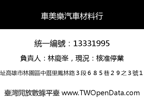 車美樂汽車材料行