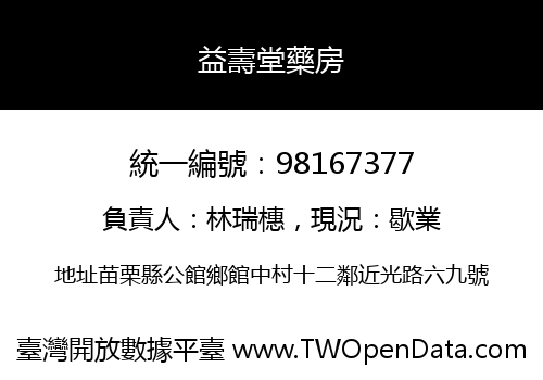 益壽堂藥房